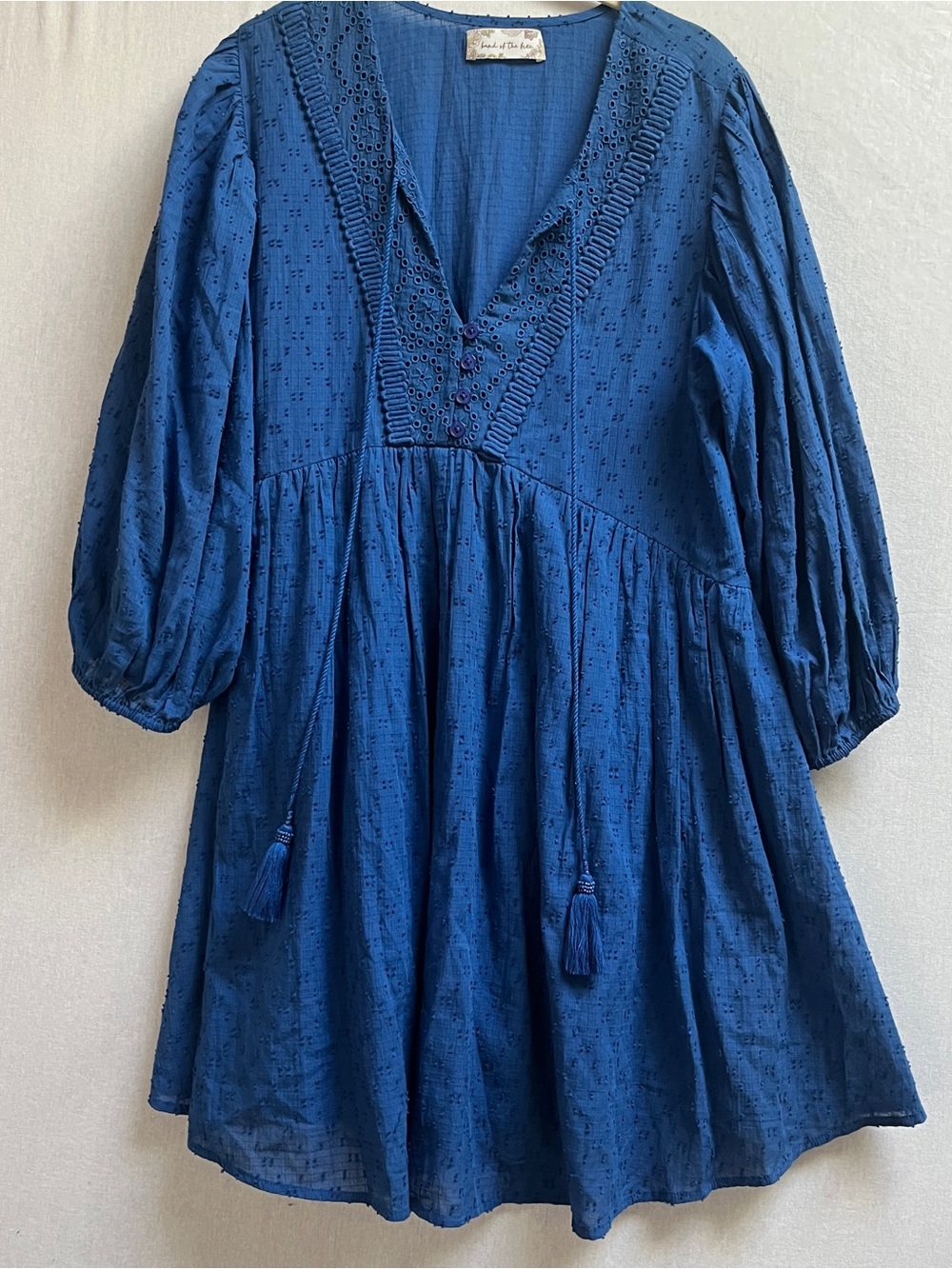 Band of the Free Peasant Dress Size Medium Textured Woven